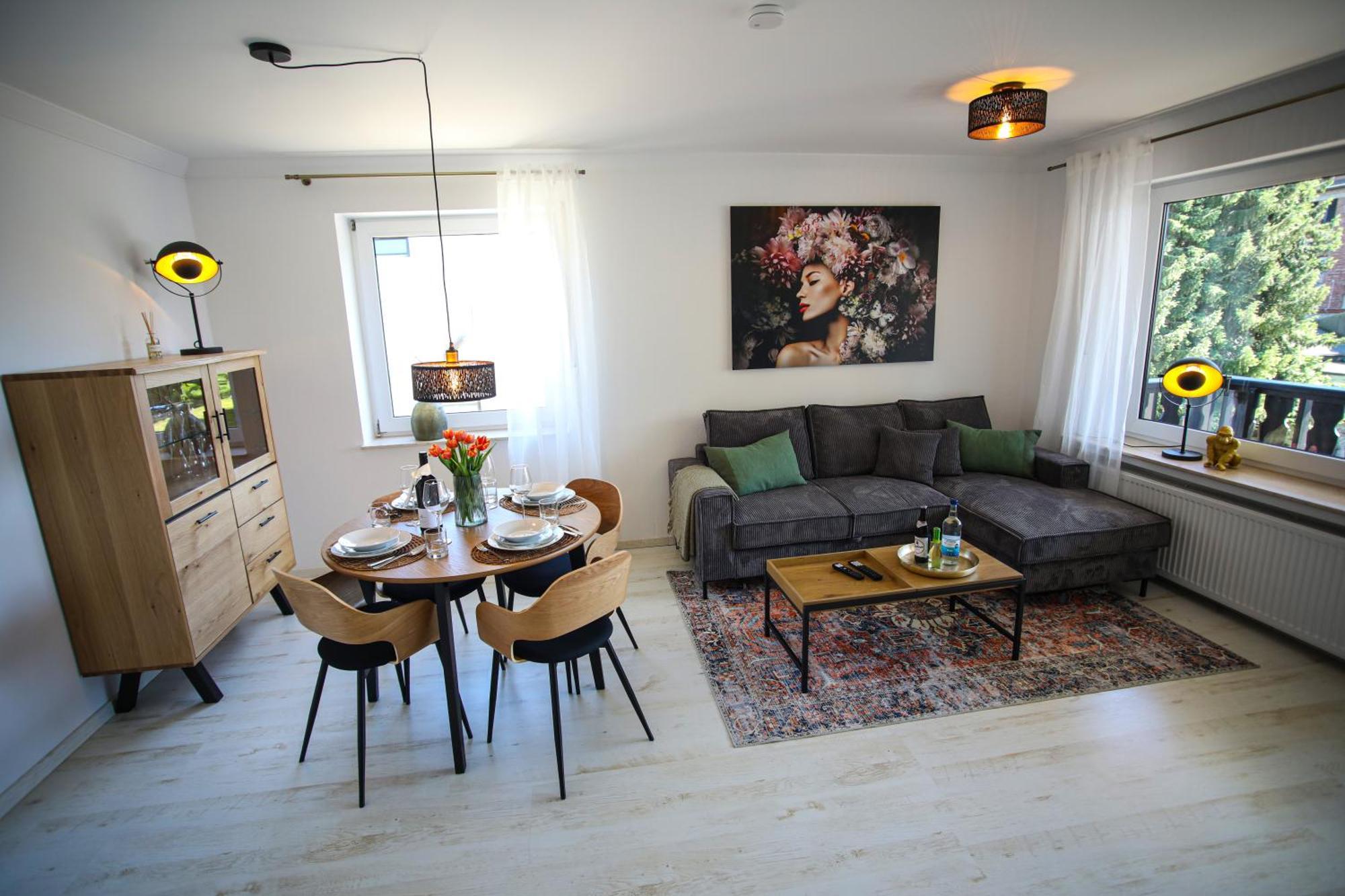 Apartmán Zentral - Gemuetlich - Kueche - Balkon - Garage Bad Lippspringe Exteriér fotografie