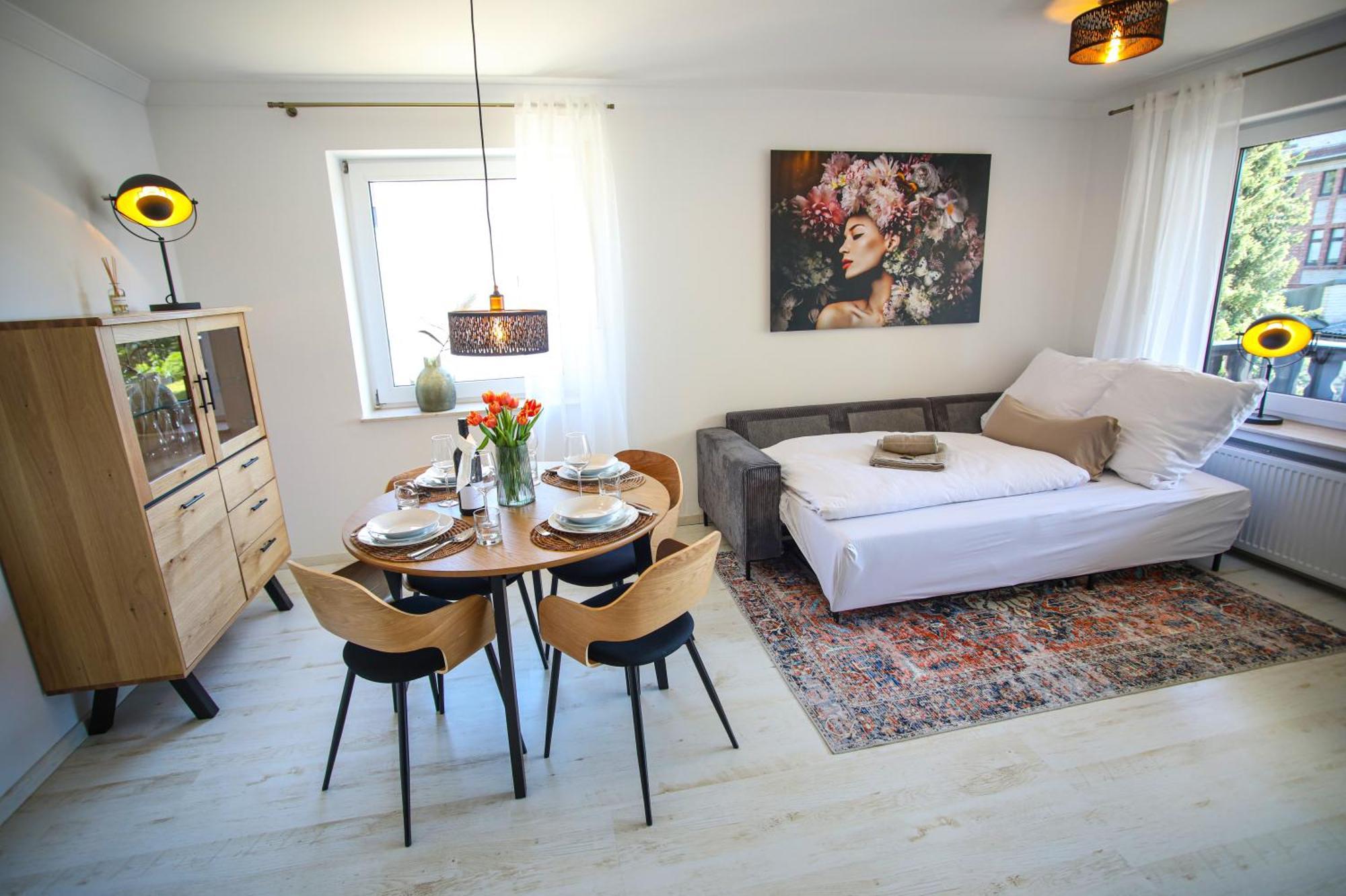 Apartmán Zentral - Gemuetlich - Kueche - Balkon - Garage Bad Lippspringe Exteriér fotografie